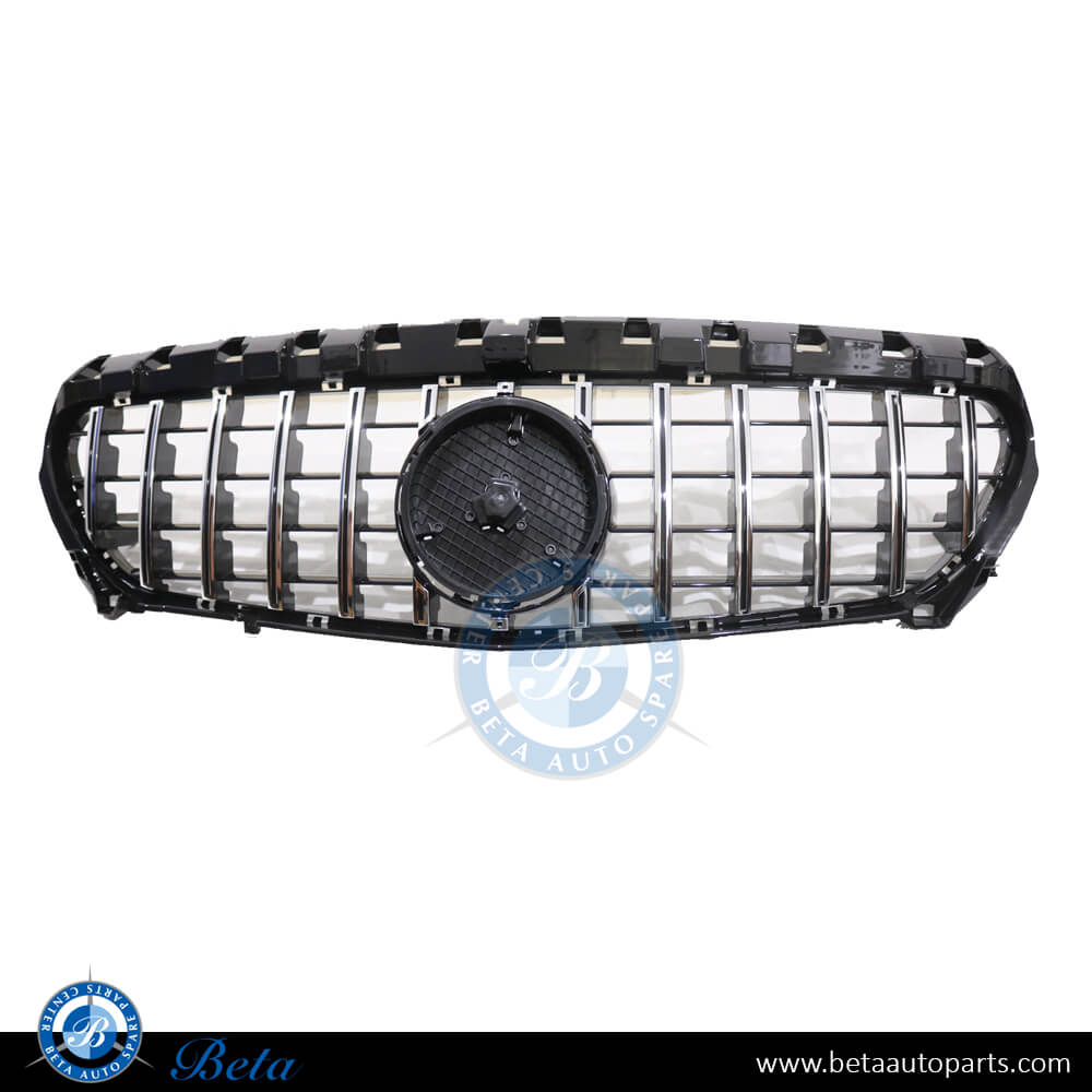Grille GT look Black and Chrome color for Mercedes CLA-Class C117 2013-2016 models, Part Number 1178801A03 Grille GT look Black and Chrome color for Mercedes CLA-Class C117 2013-2016 models, Part Number 1178801A03